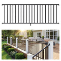 1 Pack 36 in x 8 ft Aluminum Porch and Deck Railing Kit Without Post