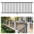 1 Pack 36 in x 8 ft Aluminum Porch and Deck Railing Kit Without Post
