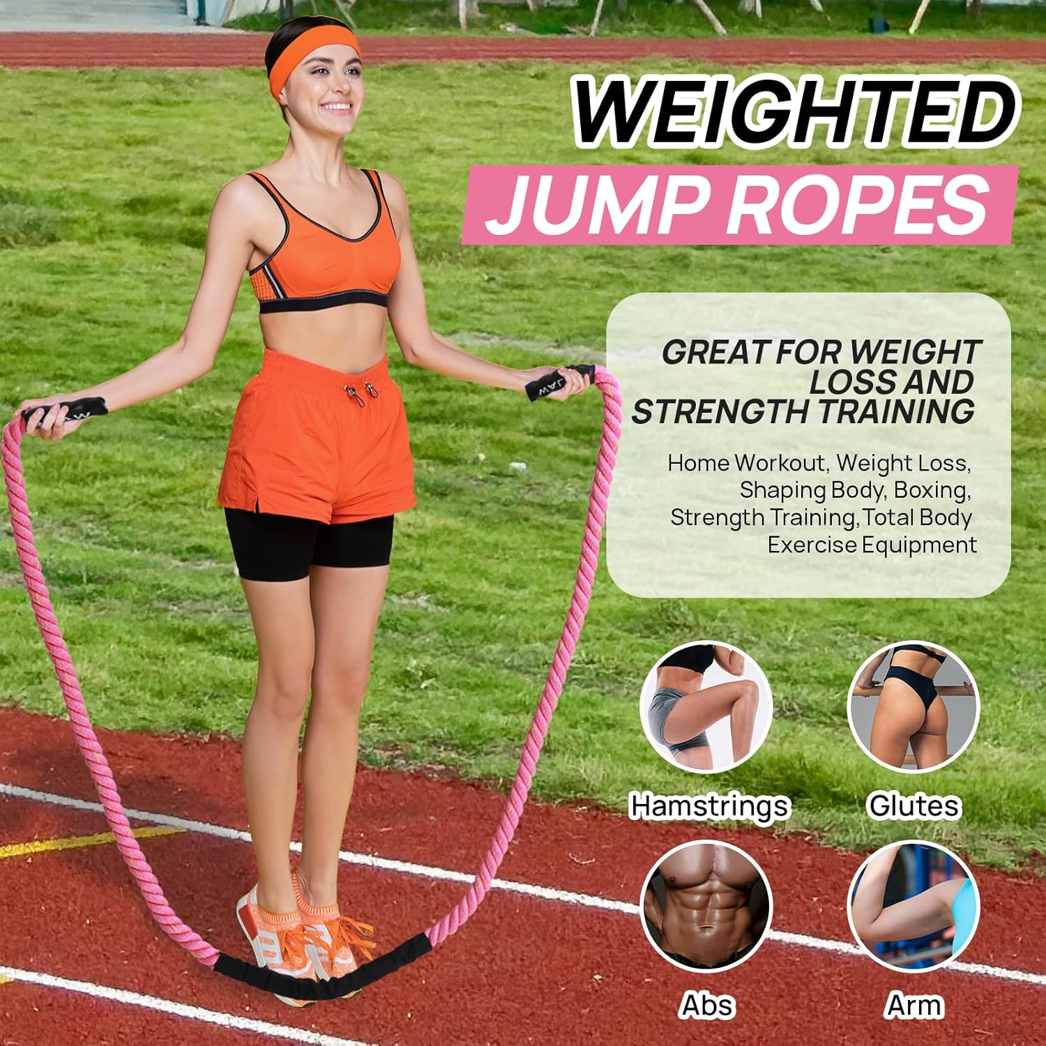 Weighted Jump Rope for Fitness – Heavy Skipping Rope for Women & Adults, Ideal for Home Gym Workouts, Strength