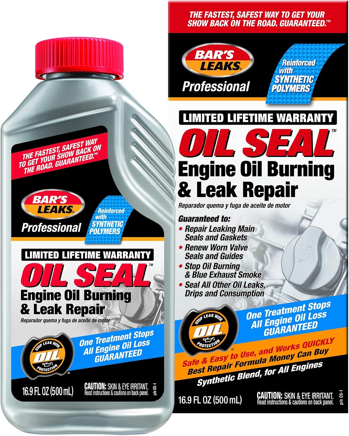 Bar's Leaks OS-1 Oil Seal Engine Oil Burning/Leak Repair, 16.9oz, 1-Pack