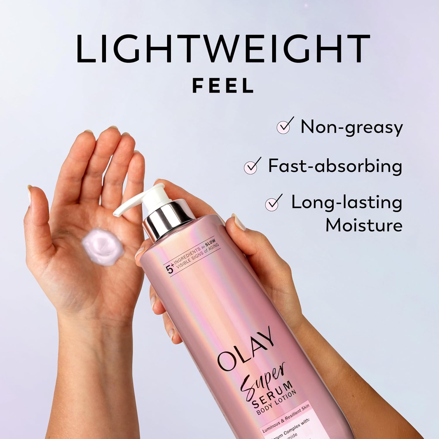 Super Serum Hand & Body Lotion for Dry Skin, 24hr Long Lasting Hydration, 5+ Ingredient Complex for Bright Even Firm