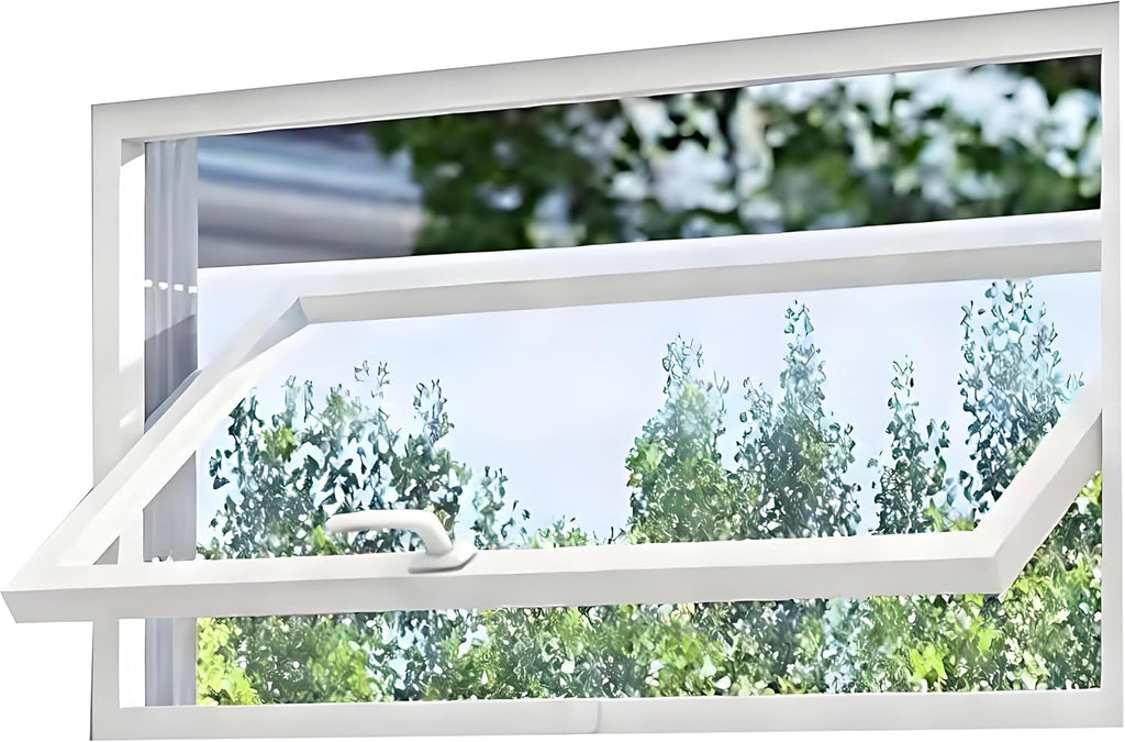 28x20 Basement Window with Tempered Glass, Adjustable Ventilation Windows, 360 Degree Rotation Home Replacement