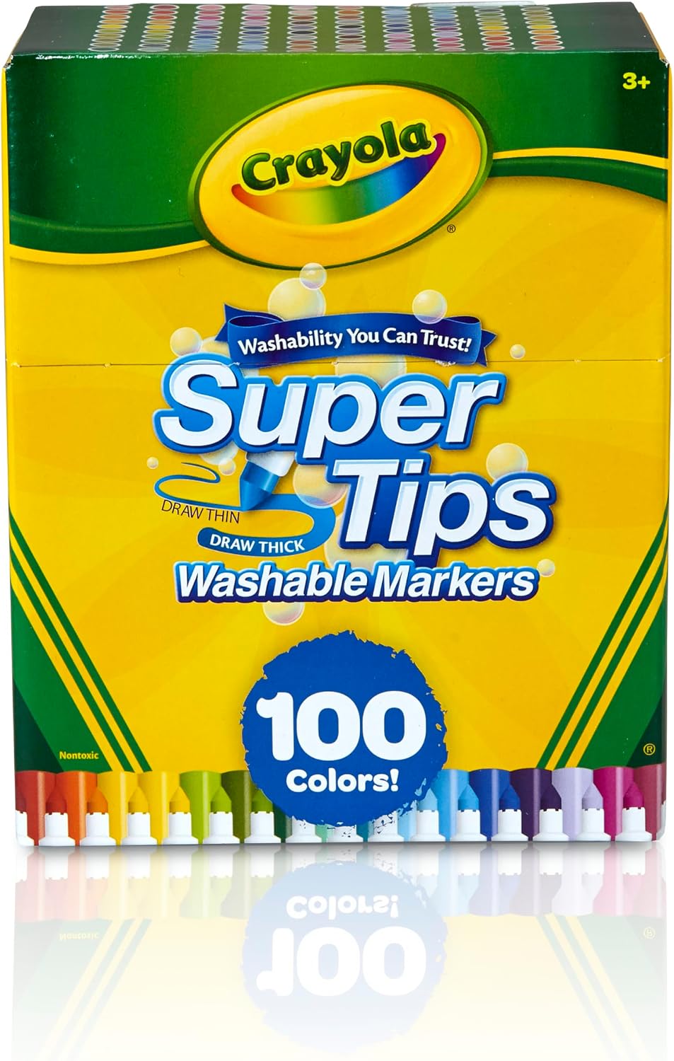 Super Tips Marker Set (100ct), Fine Point Washable Markers, Teacher Must Haves, Back to School Supplies for Kids &