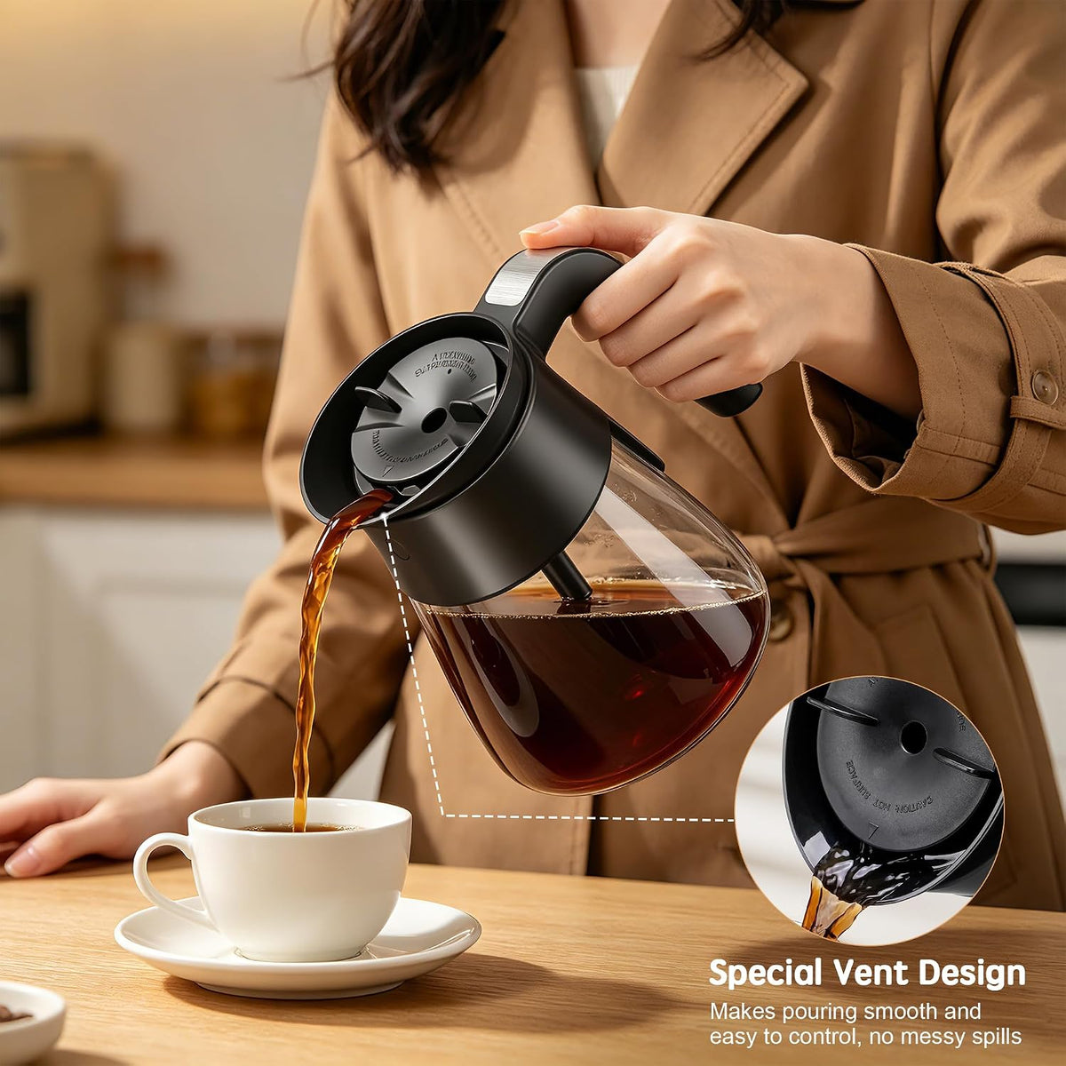 10 Cup Replacement Coffee Pot Carafe for Ninja Coffee Maker