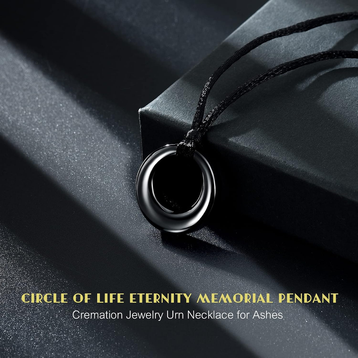 Cremation Jewelry Urn Necklace for Ashes for Women Men, Circle of Life Eternity Memorial Pendant Ash Jewelry