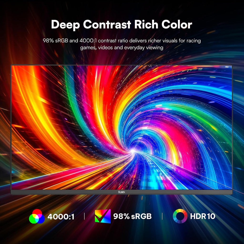 24 Inch Gaming Computer Monitor, FHD 1920x1080p, 180Hz, 4000:1 High Contrast VA Computer Screen for Work & Play