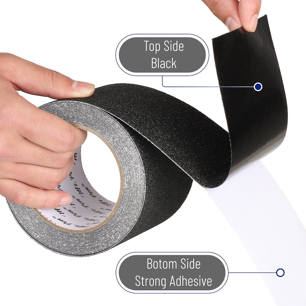 Anti Slip Tape, 4 Inch x 23 Feet, Black, Waterproof