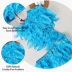 Aqua Blue Turkey Feathers Trim Fringe 5Yard 4-6inch