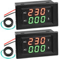 Frienda AC Amp Meter 500v 200a, Digital Dual Display, 2 Pieces