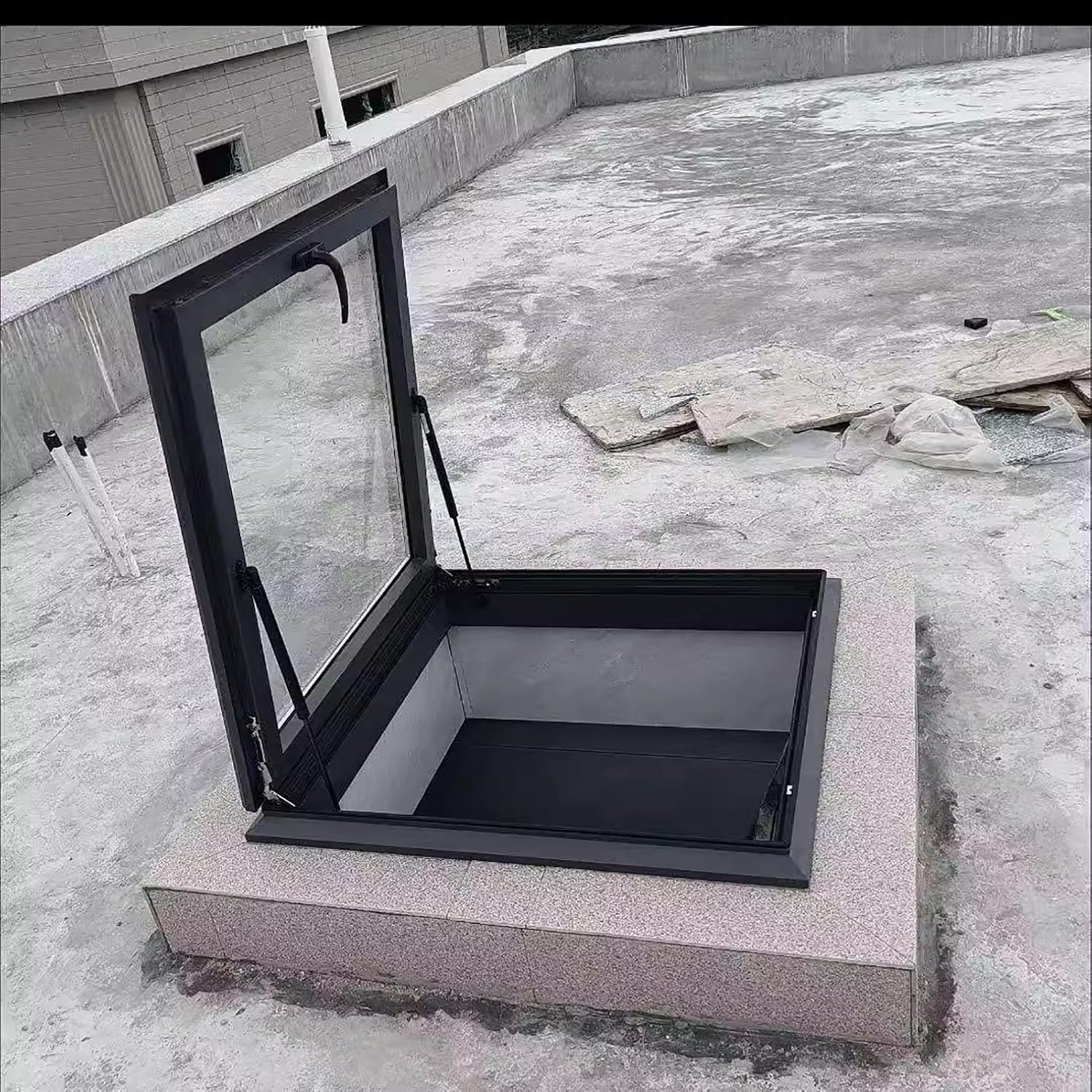 Underground Emergency Exit Window for Vent, Sunroof Suncast Sheds Replacement Skylight with Support Rods, Deck