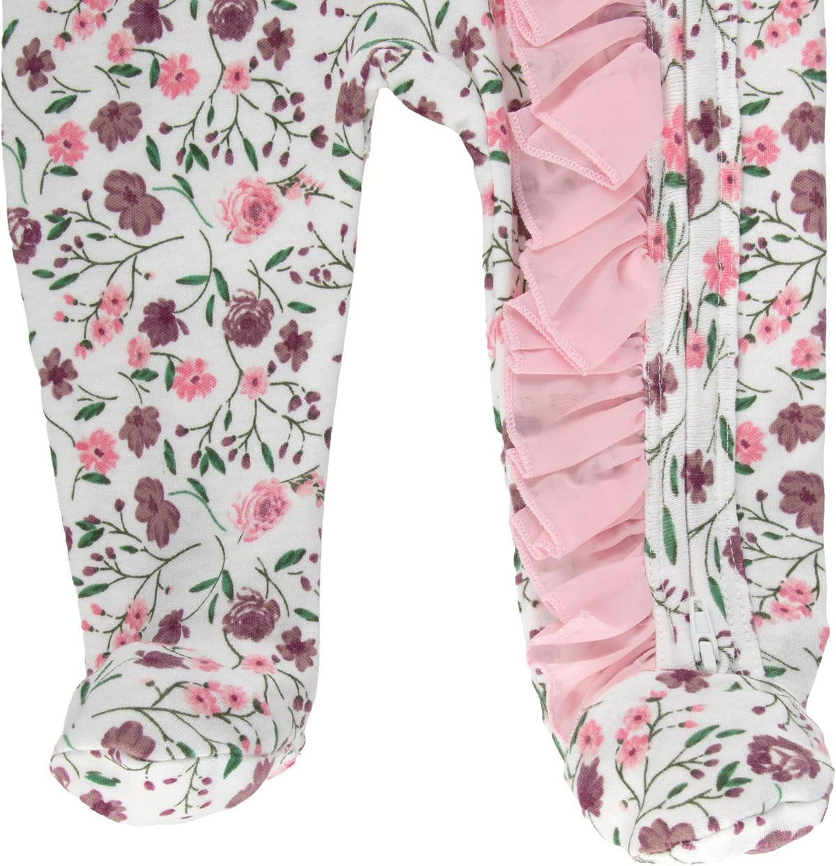 Baby Girl Sleepers,4 Piece Outfit Set, Romper Footies and Headband – All Season Baby Clothes Gift Set
