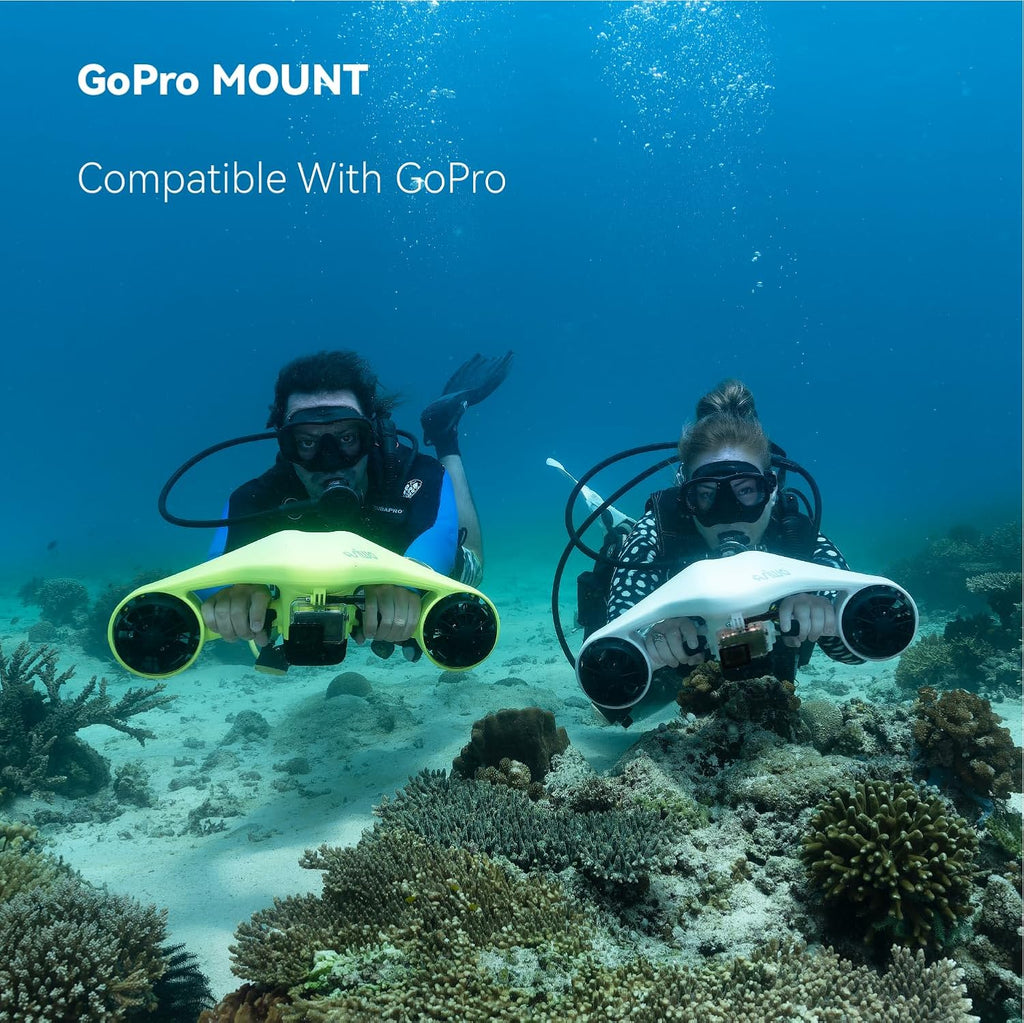 Manta Underwater Scooter for Adults, Dual-Motor Sea Scooter, 3 Speeds, 35-Min Runtime, 131-ft Depth, 19.8-lb Thrust