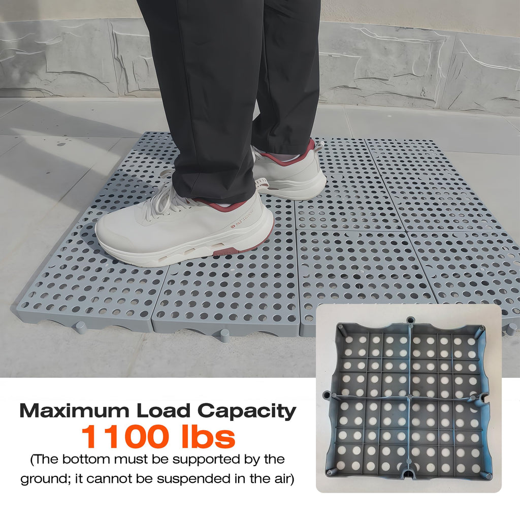 Small Plastic Pallets, 12-Pack 7.9 x 7.9 x 1.18 In Pallets for Outside