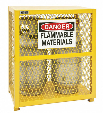 Steel/Iron Vertical Cylinder Storage Cabinet, EGCVC2-50, 2 Cylinder Capacity, 20" Length x 30" Width x 33-1/2"