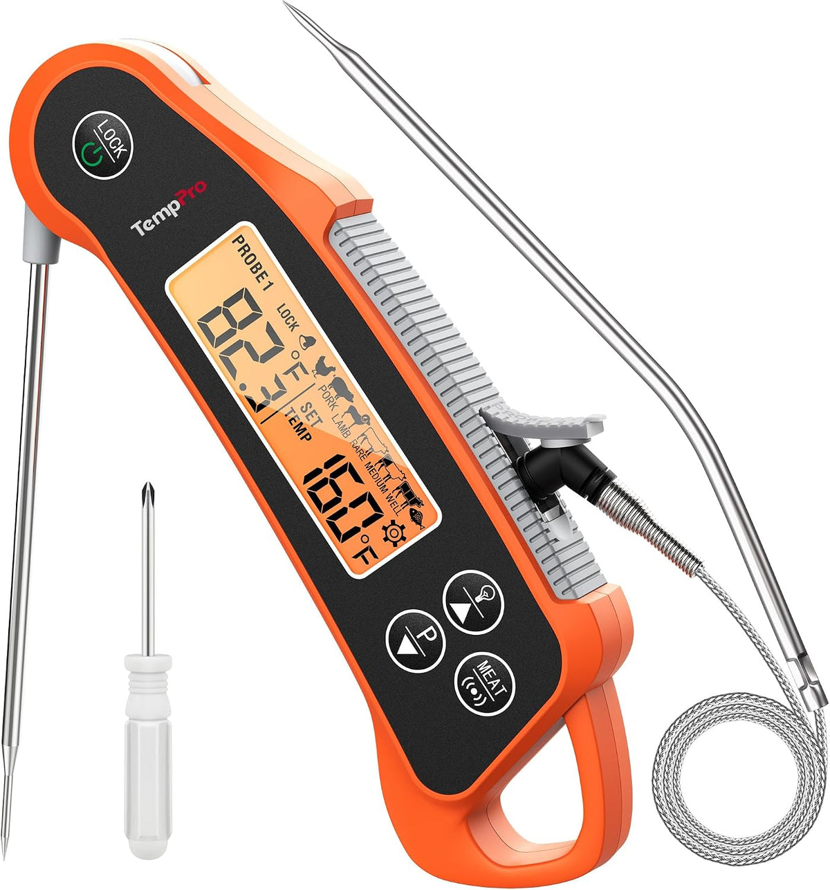 TempSwift 2 Probes Meat Thermometer Digital with 2 Display Channels