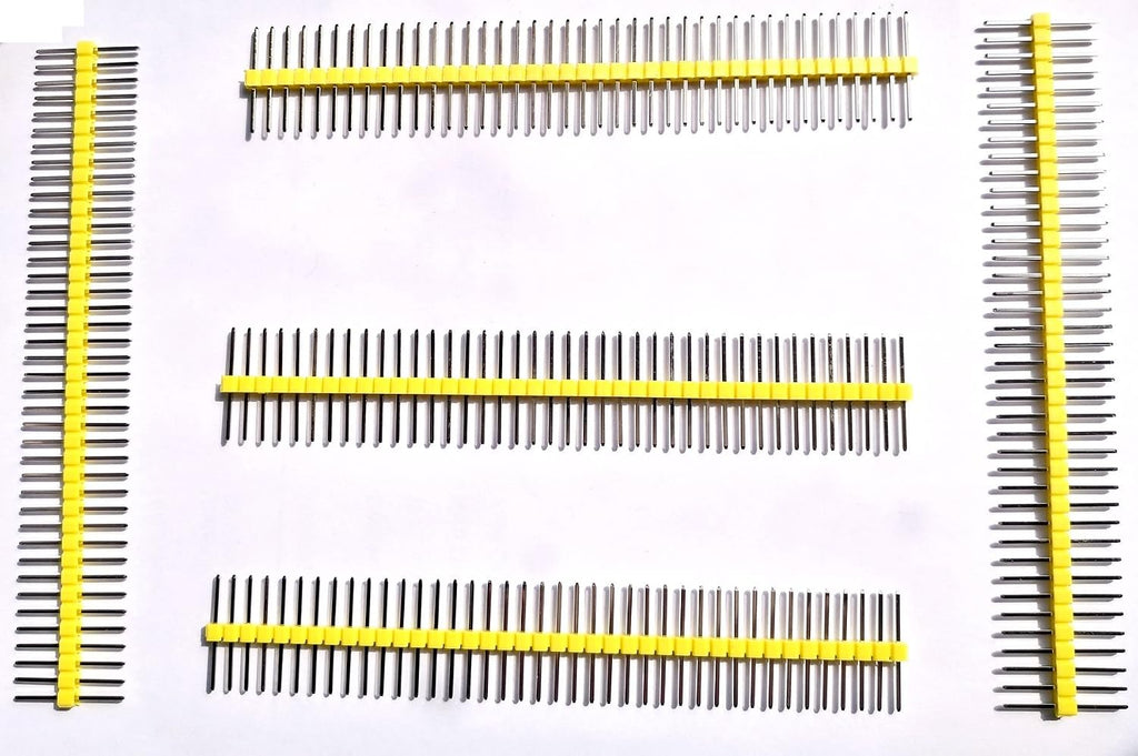 40-pin Break Away Strip Male Headers 0.1" 2.54mm Equal Length Long Centered Double Sided 17mm Long Pins(pack of 5)