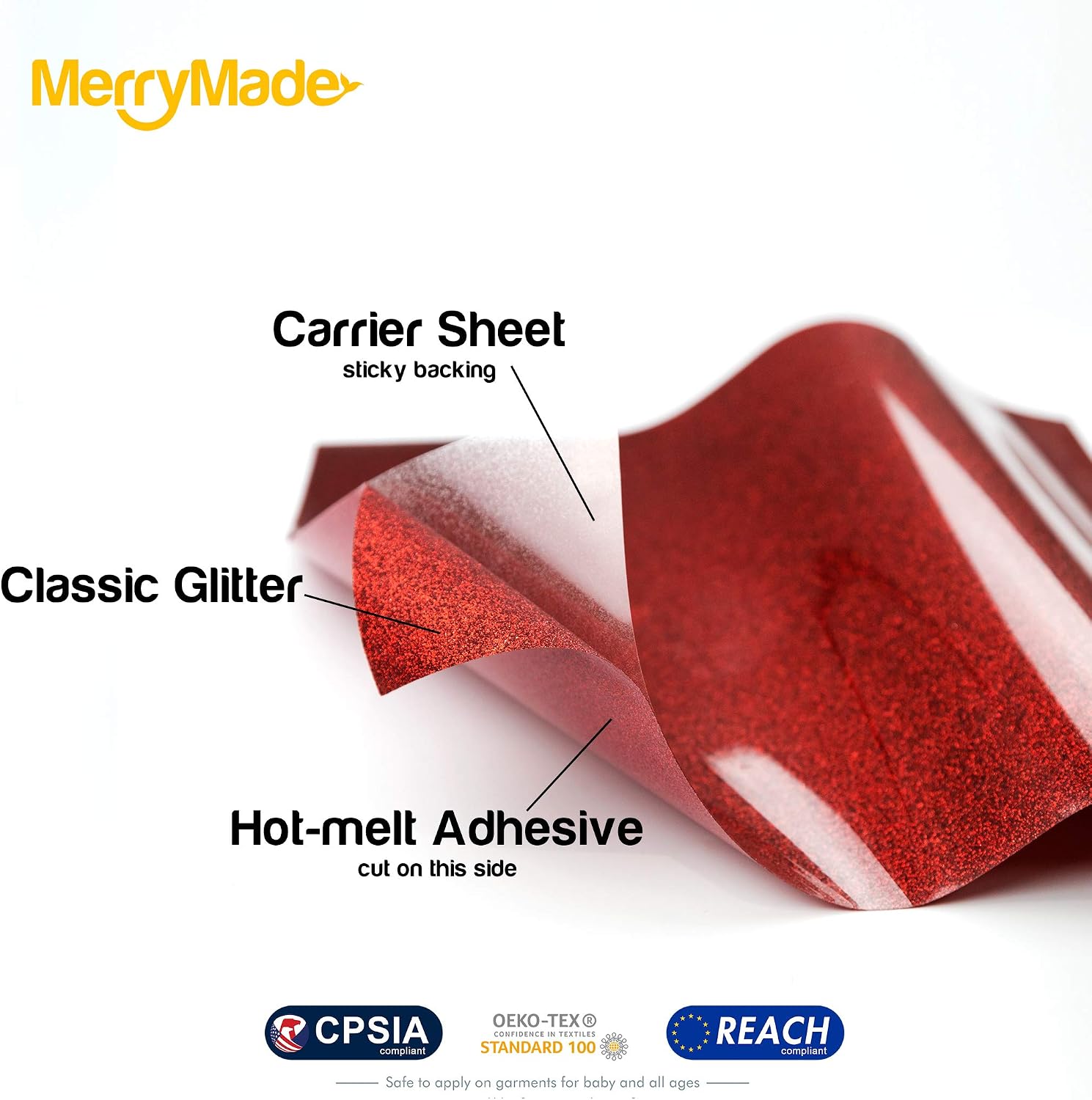 Silver Heat Transfer Vinyl HTV Roll Glitter PU 12" x 10 ft. | Easy to Cut, Weed & Transfer, Iron On Vinyl for Cricut