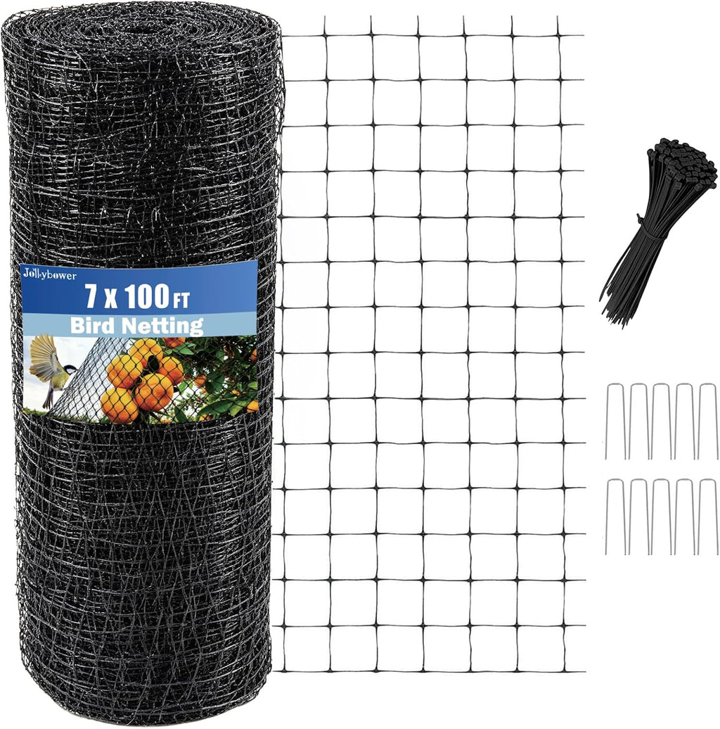Deer Fence Netting, 7 x 100 Feet Heavy Garden Netting Anti Bird Protective Net Reusable for Plants Fruit Trees