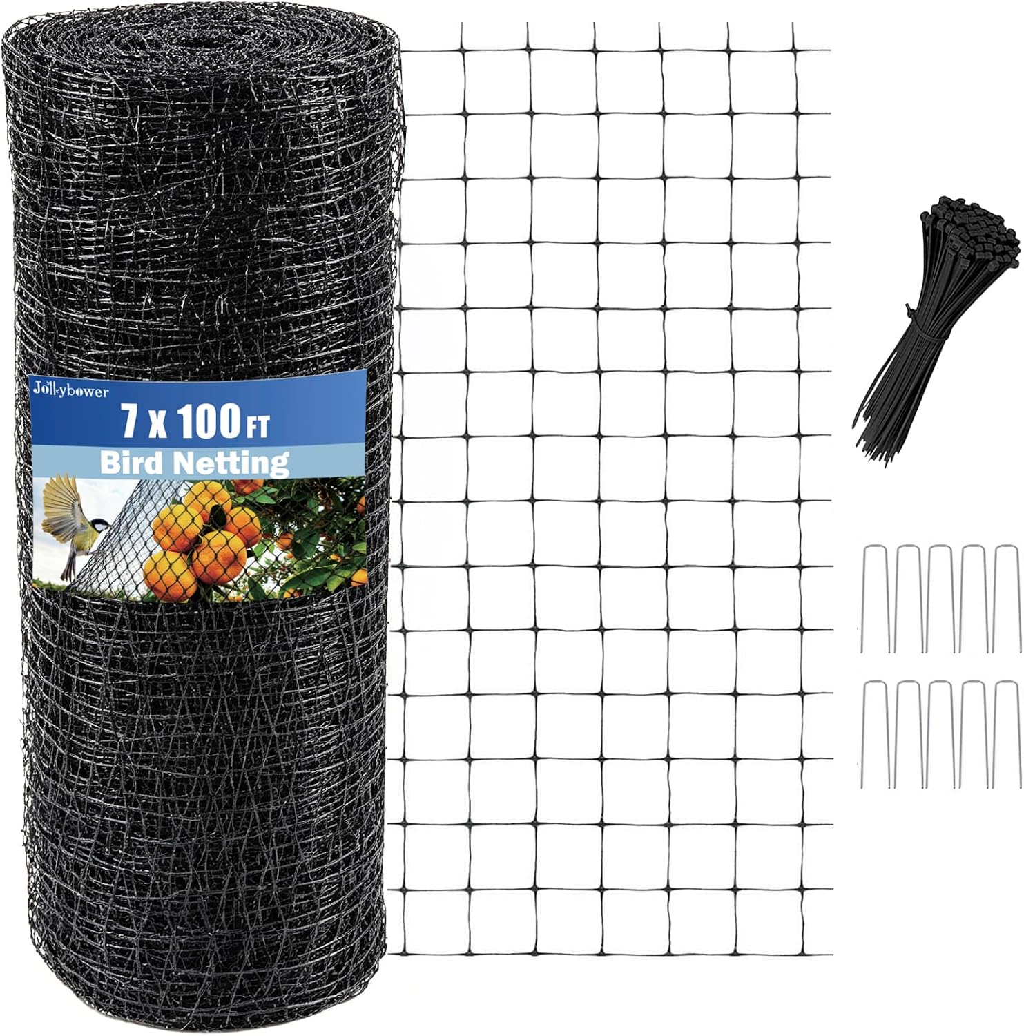 Deer Fence Netting, 7 x 100 Feet Heavy Garden Netting Anti Bird Protective Net Reusable for Plants Fruit Trees
