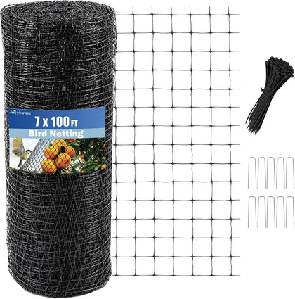 Deer Fence Netting, 7 x 100 Feet Heavy Garden Netting Anti Bird Protective Net Reusable for Plants Fruit Trees