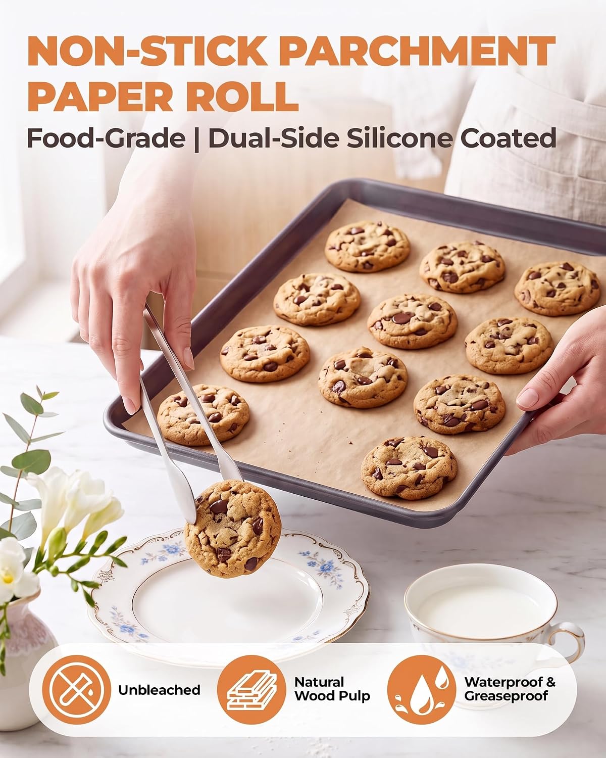 Unbleached Parchment Paper Roll, 13 in x 135 ft, 150 Sq Ft
