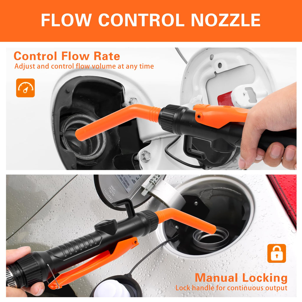Portable Battery Powered Fuel Pump, 3GPM Gasoline&Liquid Siphon Pump