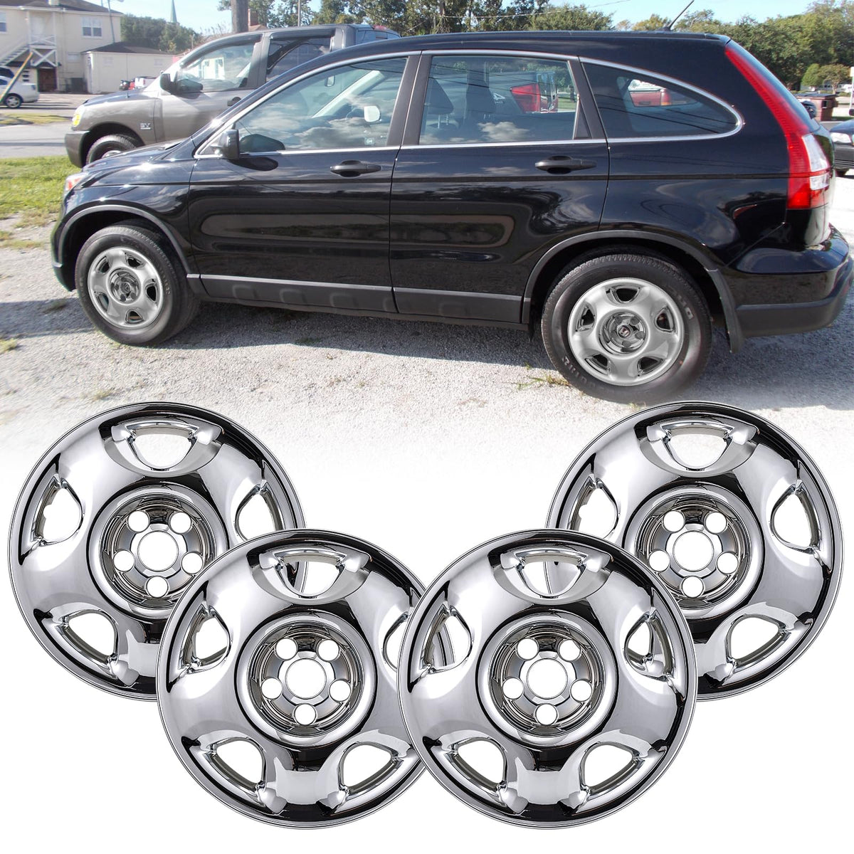 17" Chrome Wheel Skins (Set of 4) for 2007-2011 Honda CR-V