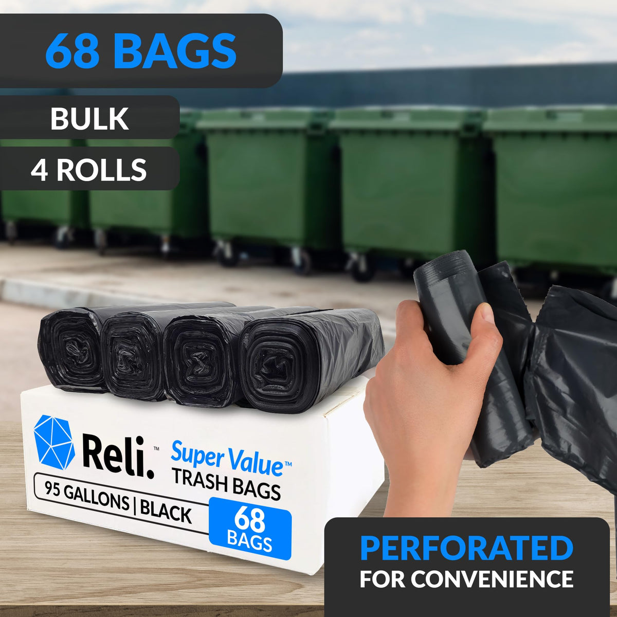 95 Gallon Trash Bags Heavy Duty
