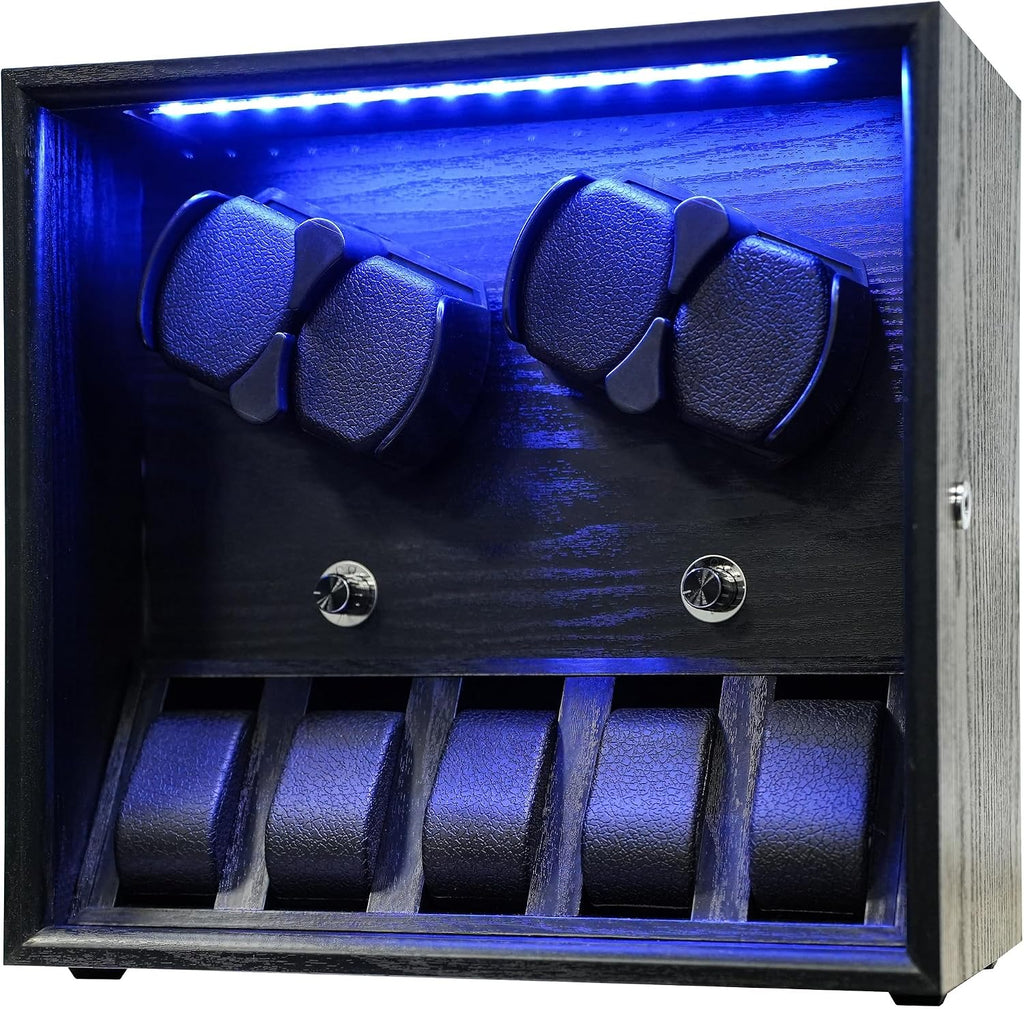 Oryx Watch Winder for 4/6/9/12 Automatic Watches, Rotating Watch Case | Watch Rotator 5 Rotation Modes Setting Extra