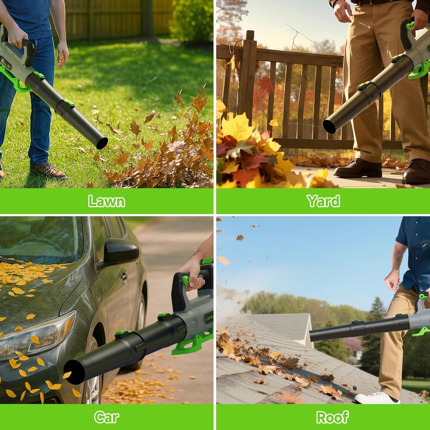 Leaf Blower Cordless, with 2 x 5.0Ah Battery, 560 CFM 160 MPH | 19000 RPM, 36 Mins Runtime, Fast Charger Included