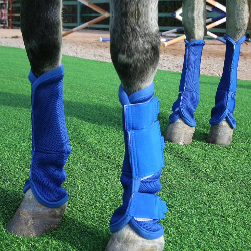 Horse Fly Boots Set of 4, Breathable Mesh Fly Boots for Horses