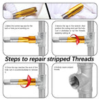 3/8-18 NPT Pipe Tap and 37/64" Drill Set,M2 HSS Hand Threading Plumbing Tap