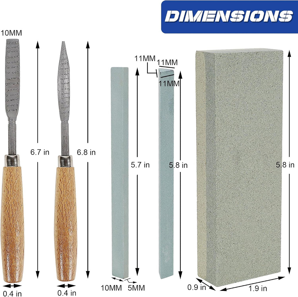 13 PCS Wood Chisel Set with Canvas Bag | Wood Carving Tool Set, Steel Beveled Chisel Tools, Rubber Handles, Rasps and