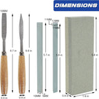 13 PCS Wood Chisel Set with Canvas Bag | Wood Carving Tool Set, Steel Beveled Chisel Tools, Rubber Handles, Rasps and