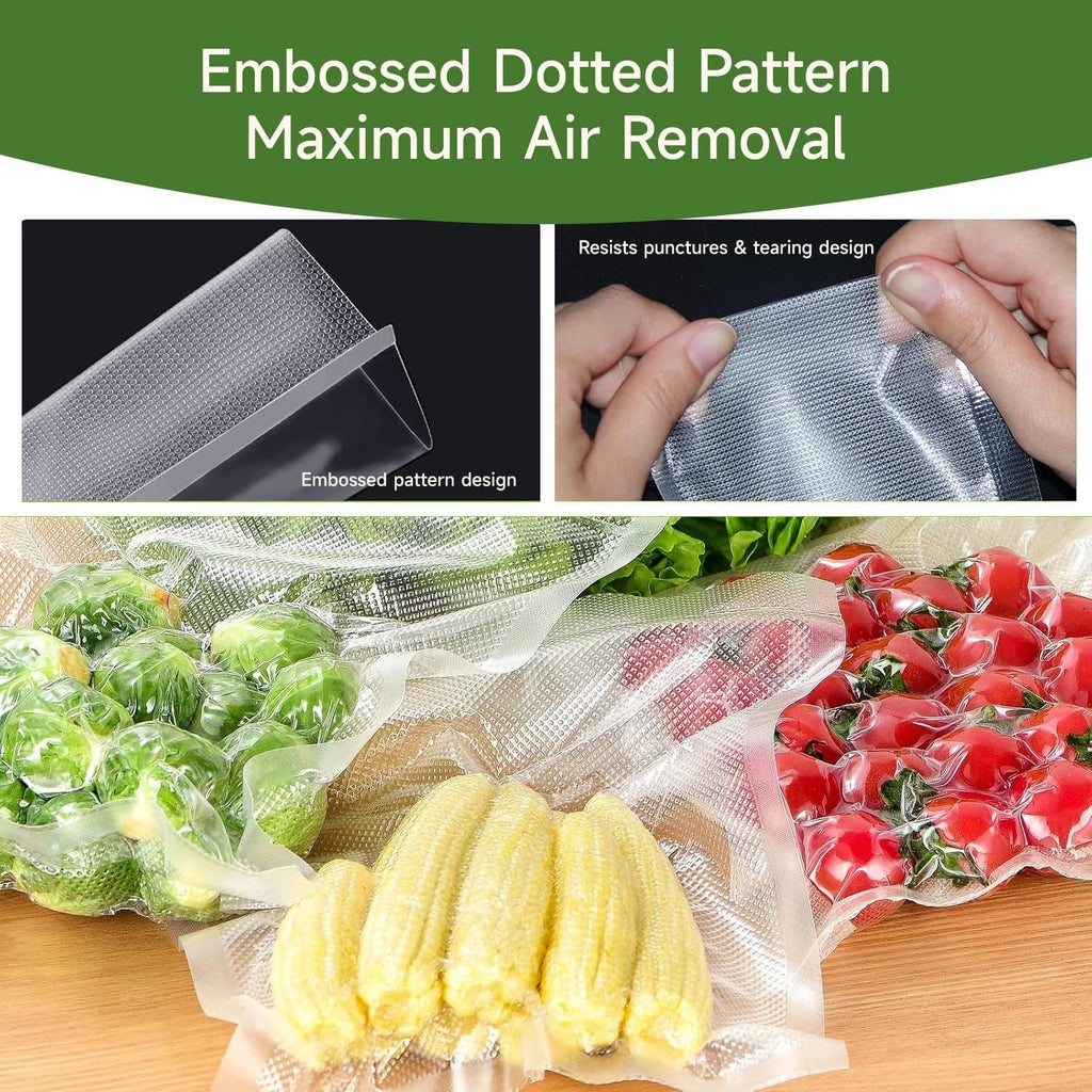 Vacuum Sealer Roll Bags, 600"W x 11"H 2-Pack, BPA-Null, Commercial Grade, Customizable for Food Storage & Sous Vide