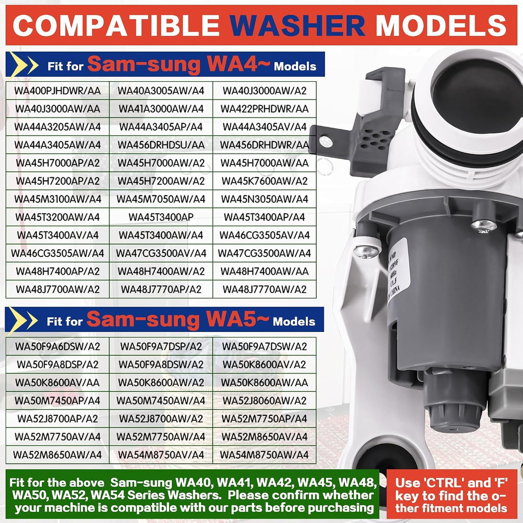 WA50F9A6DSW/A2 WA52M7750AV/A4 Washer Drain Pump Assembly Fit for Sam-sung