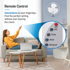 16 inch Wall Fan with Remote, White (CCFWR16W)