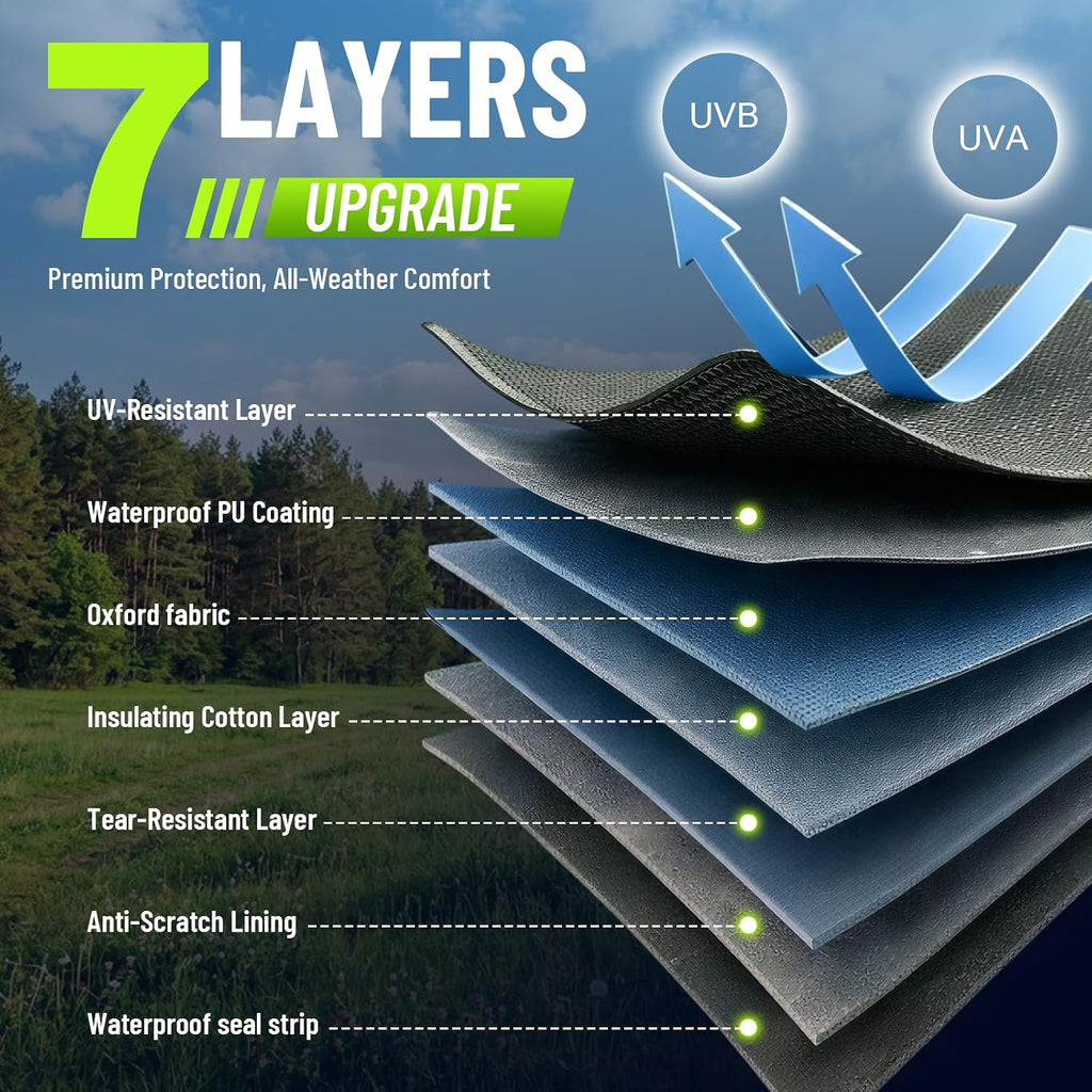 RV Cover 22-24 ft Travel Trailer Cover Windproof UV Protection | Heavy Duty Camper Cover Waterproof Outdoor with 10