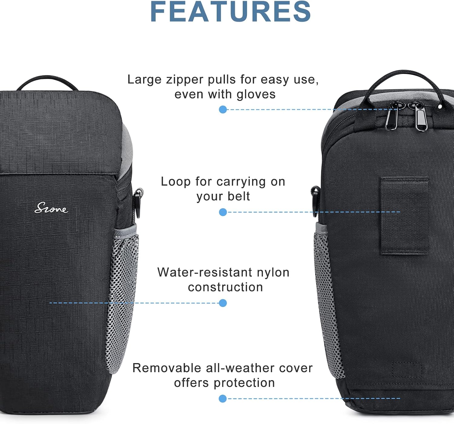 Camera Bag DSLR/SLR Waterproof Camera Case for Photographers Holster Compatible with Nikon Canon Sony | Strong