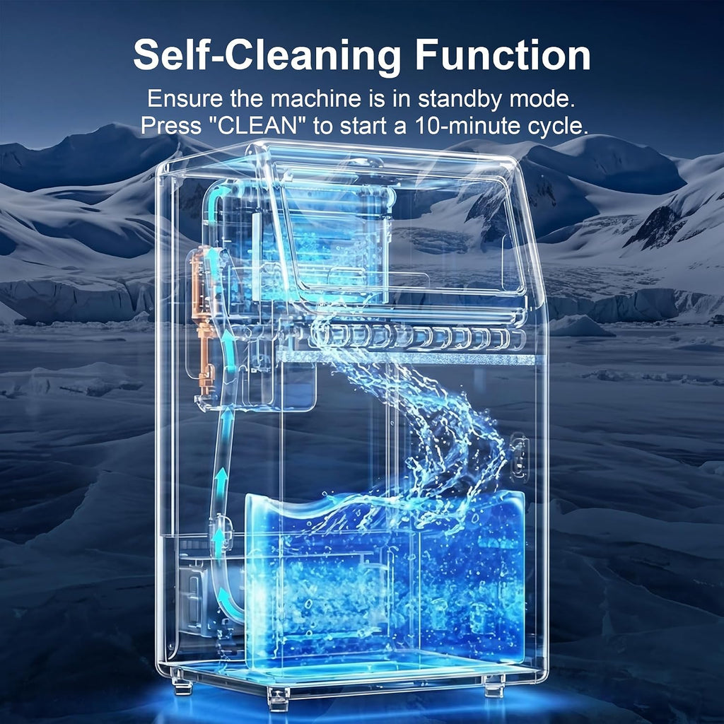 Commercial Ice Maker Machine, 240Lbs/24H Stainless Steel Ice Maker, Under Counter Ice Maker with 55Lbs Storage, 96