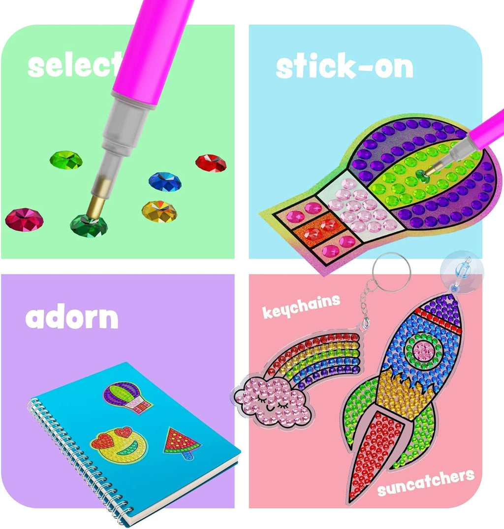 Diamond Art Kit for Kids - Gem Painting - Arts & Crafts Kits for Ages 6-12 - Gifts for 6, 7, 8, 9, 10, 11, 12 Year