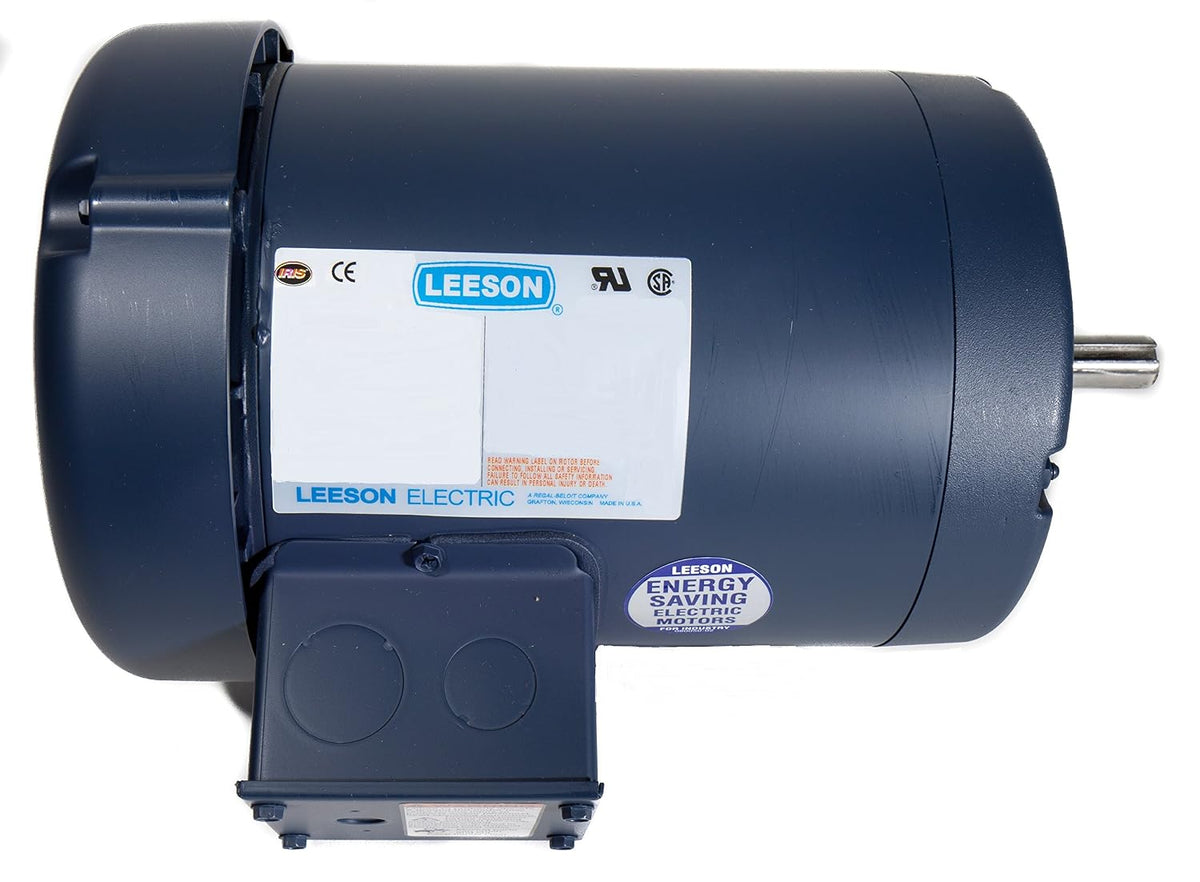 Leeson 121065.00 General Purpose C Face Motor, 3 Phase, 145 C Frame, Round Mounting, 2HP, 1800 RPM, 208-230/460V Voltage, 60/50Hz Fequency