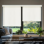 Light Filtering Roller Shades for Windows, 34" W x 72" H, Ivory