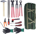 12PCS Horse Farrier Tools Kit Hoof Trimming Tools with Handbag