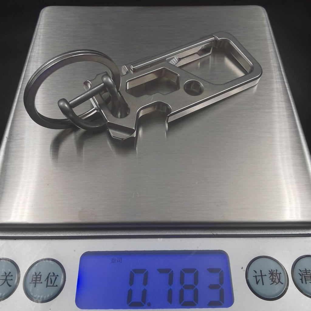 Titanium Carabiner Clip for Keys,Multifunctional EDC Keychain with Keyring,Backpack Accessory