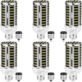 35W 6 pack LED Corn Light Bulb,(300W Equivalent ) Commercial Grade Daylight 5000K E26/E39 5000LM Medium Mogul Base