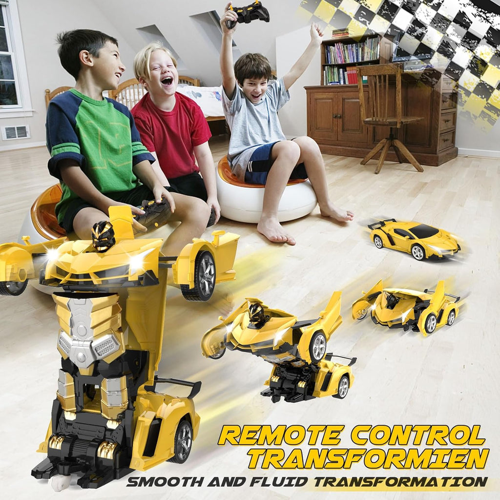 Transform Remote Control Car Toy for Kids 4 5 6 7 8, Remote Control Car for Boys 4-7, Transform Cars for Boys 4-6