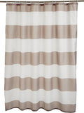 Bathroom Shower Curtain, Water Resistant Fabric with Rust Proof Grommets & Hooks, Weighted Hem, Machine Washable