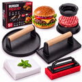 Smash Burger Press Kit, Cast Iron Burger Smasher, Steak Weight