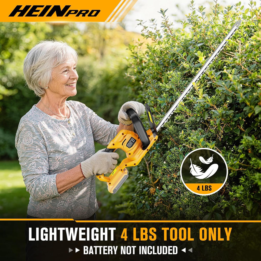 Hedge Trimmer Cordless Compatible with Dewalt 20V MAX Battery | 22" Electric Hedge Trimmer Cordless, Battery Powered